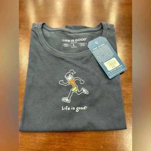 Life is Good Crusher Running Tee - Picture 2 of 3